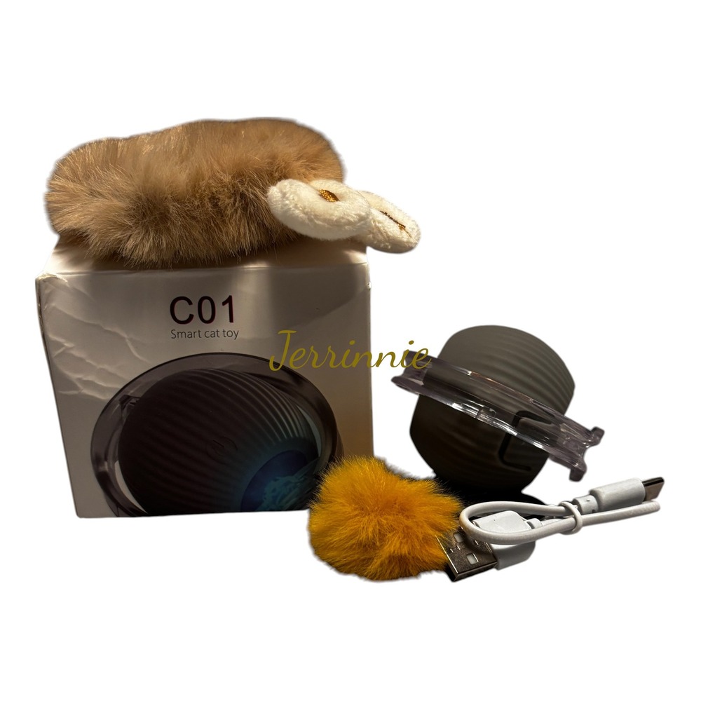 C01 Smart Cat Toy Interactive‎ Automatic Rolling Ball USB Rechargeable